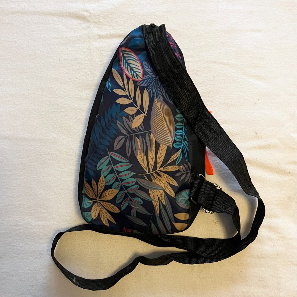 SPORT Island Leaf Pattern Cross-Body Adjustable Sling Small Backpack Purse - Picture 2 of 5